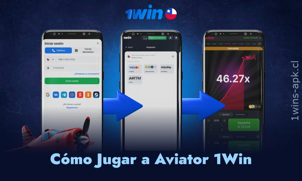 Para empezar a jugar a Aviator en la aplicación 1win, debe crear una cuenta y realizar un ingreso